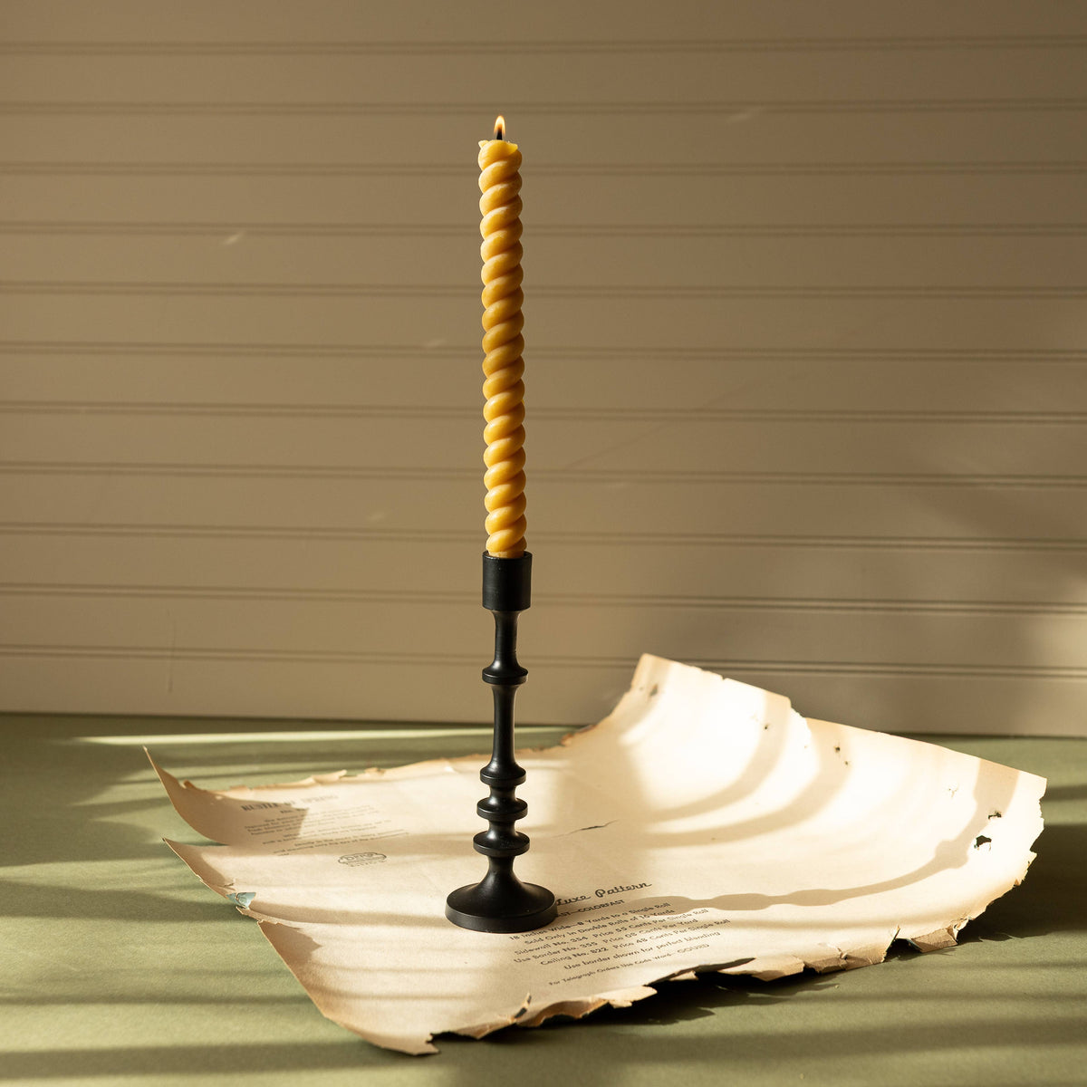 Black Cast Iron Taper Candle Holder