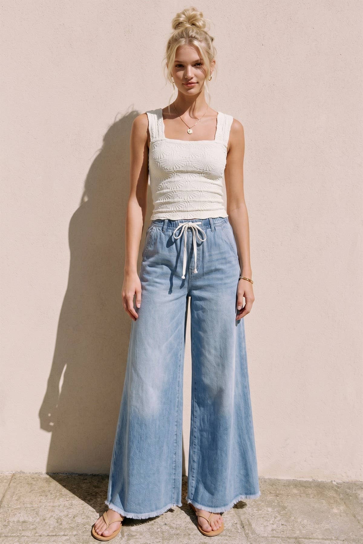 Textured Stretch Knit Tank