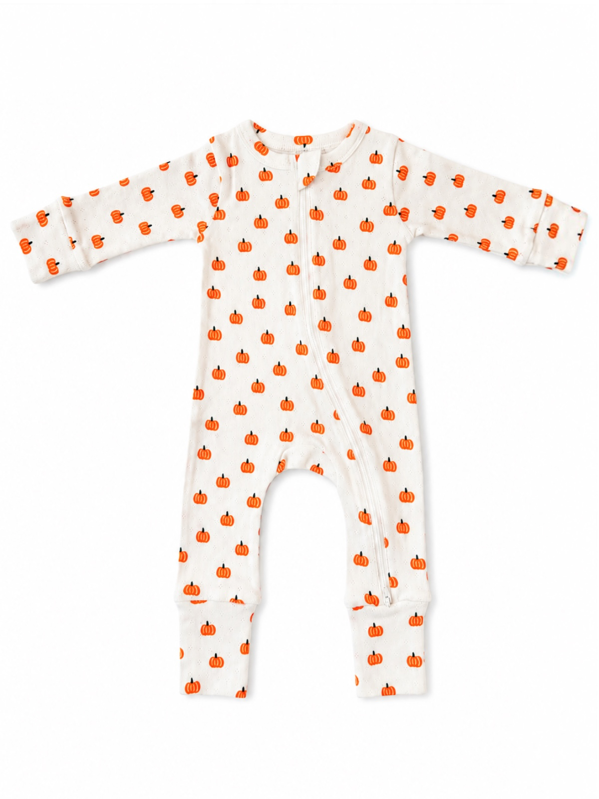 Pumpkin Organic Pointelle 2-Way Zip Sleeper