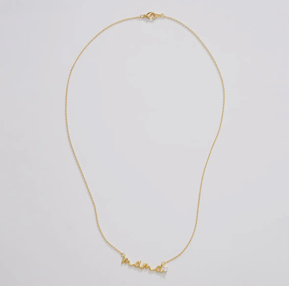 Gold Dipped Mama Script Necklace RTS