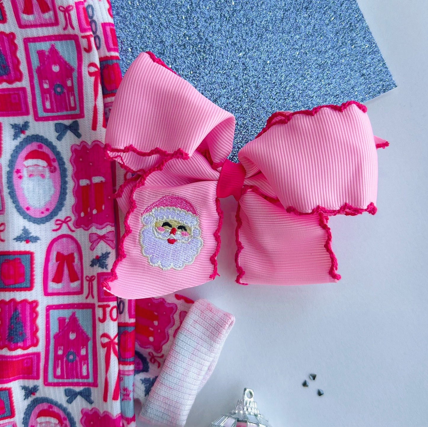 Vintage Frames Pink Christmas Lounge Set RTS