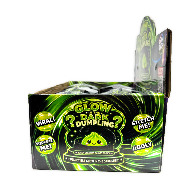 Glow-in-the-Dark Mystery Dumpling Squishy Black Steamer