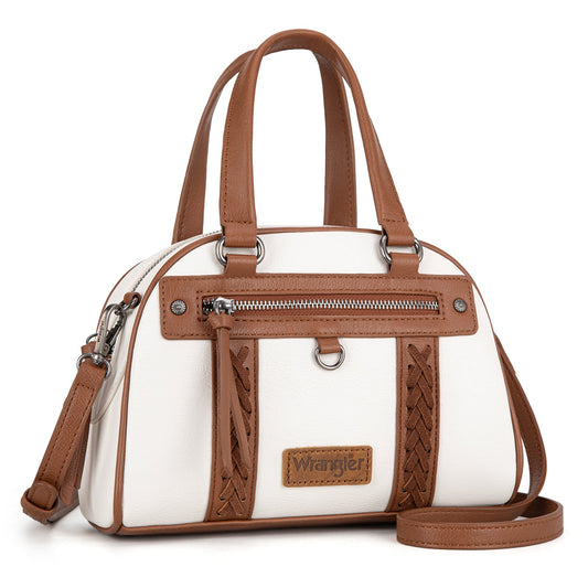 Wrangler Whipstitch Crossbody / Satchel - Cream