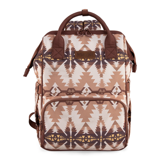 Aztec Tan Wrangler Bag / Diaper Bag - Yellow Interior