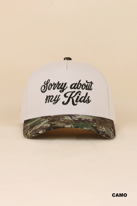 Sorry About My Kids Two Tone Snapback Hat