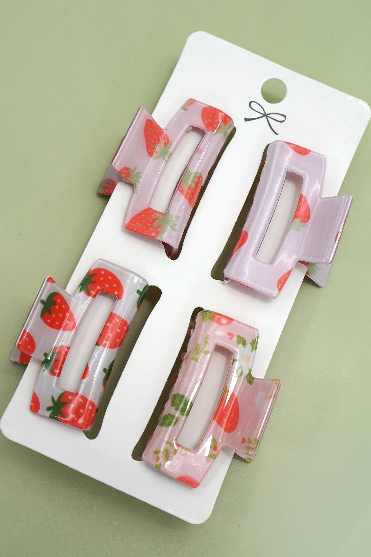 4 Pack Mini Berry Claw Clips