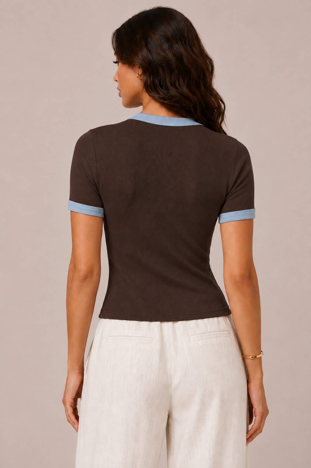 Courtney Contrast Ringer Top