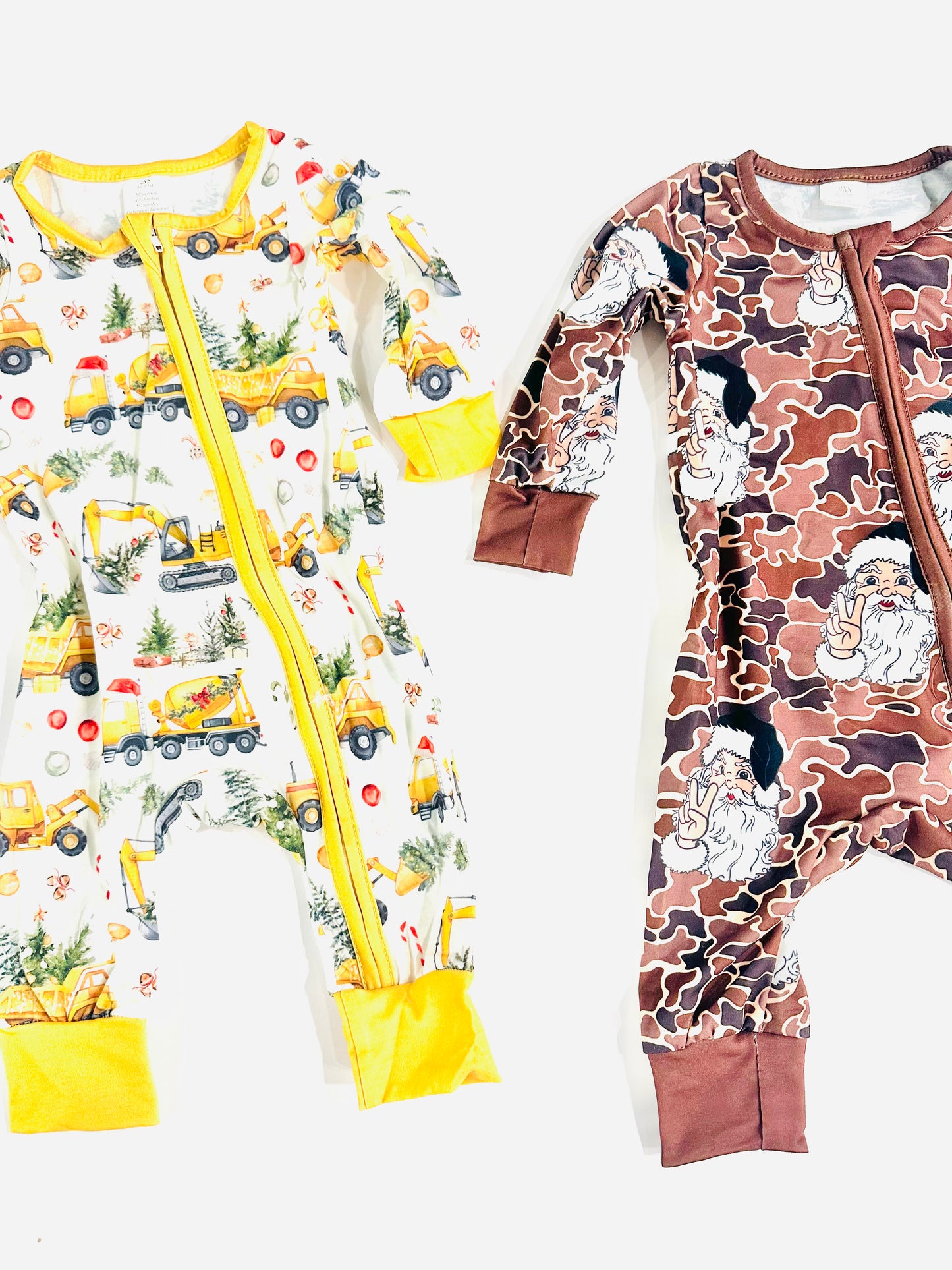 Zippy or 2-Piece Construction Christmas Bamboo Cotton Blend