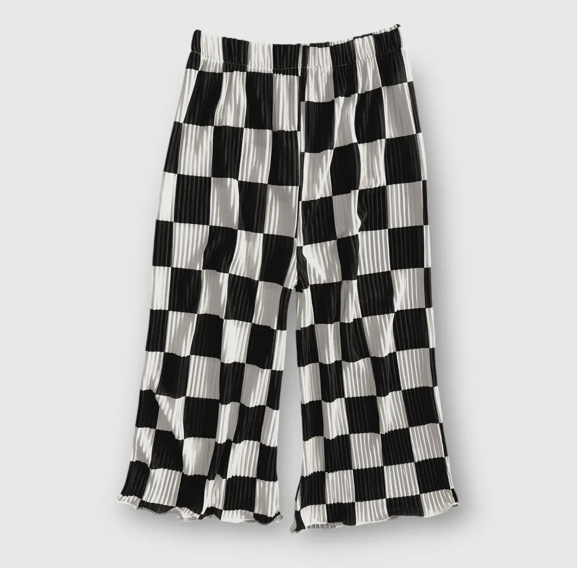 Kids Checkered Plisse Pants RTS