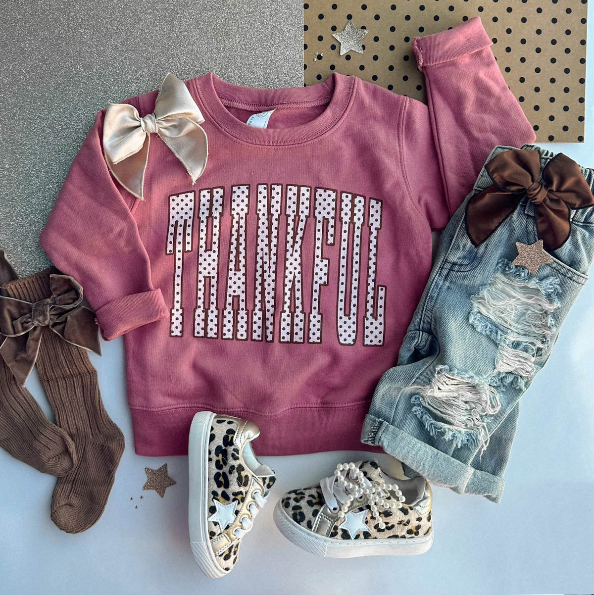 Girls Thankful Sweatshirt