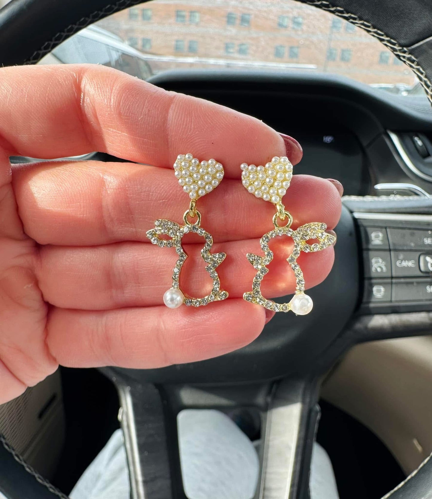 Cottontail Dangle Earrings RTS