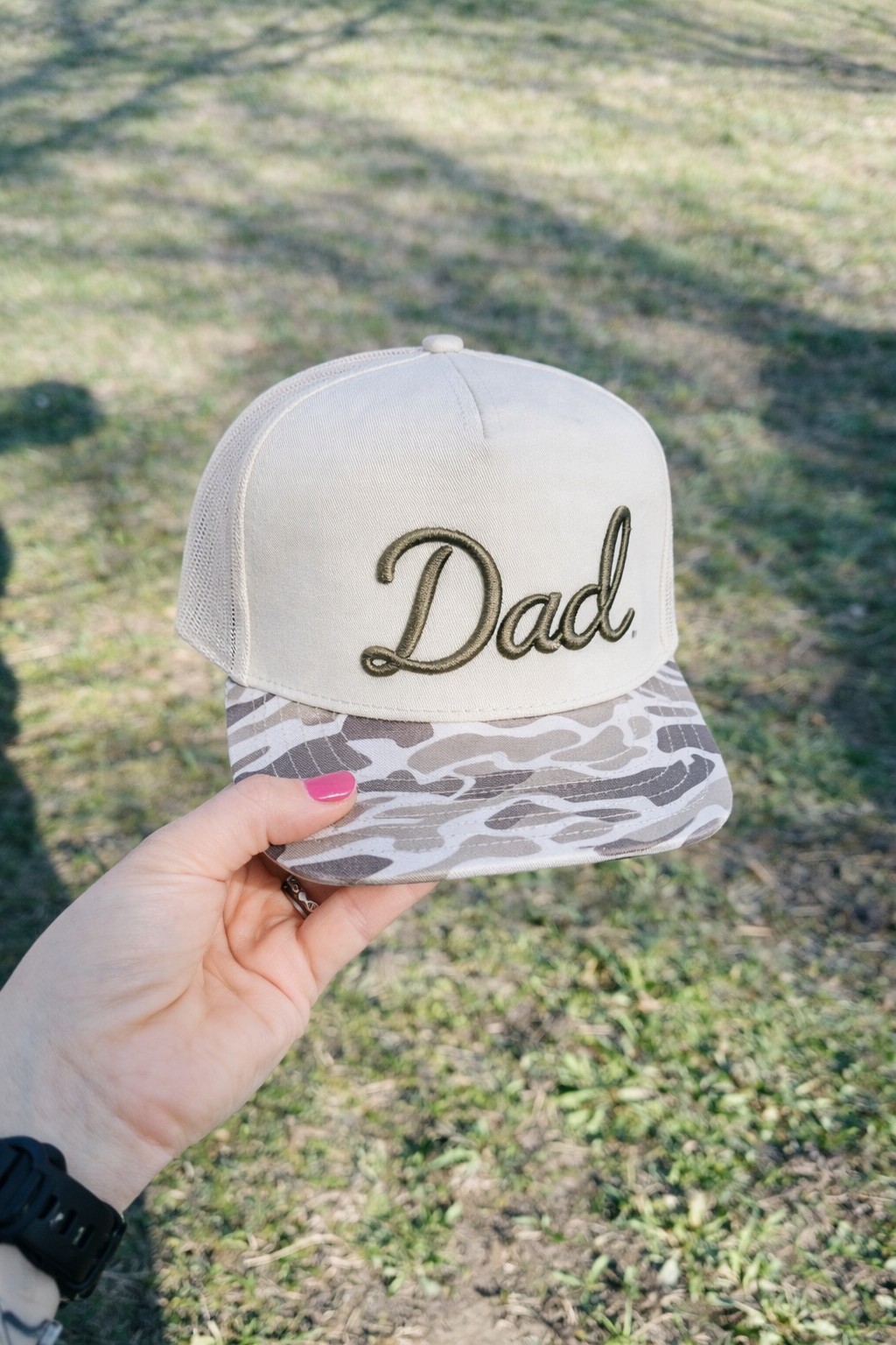 Dad Field Camo Flat Bill Hat