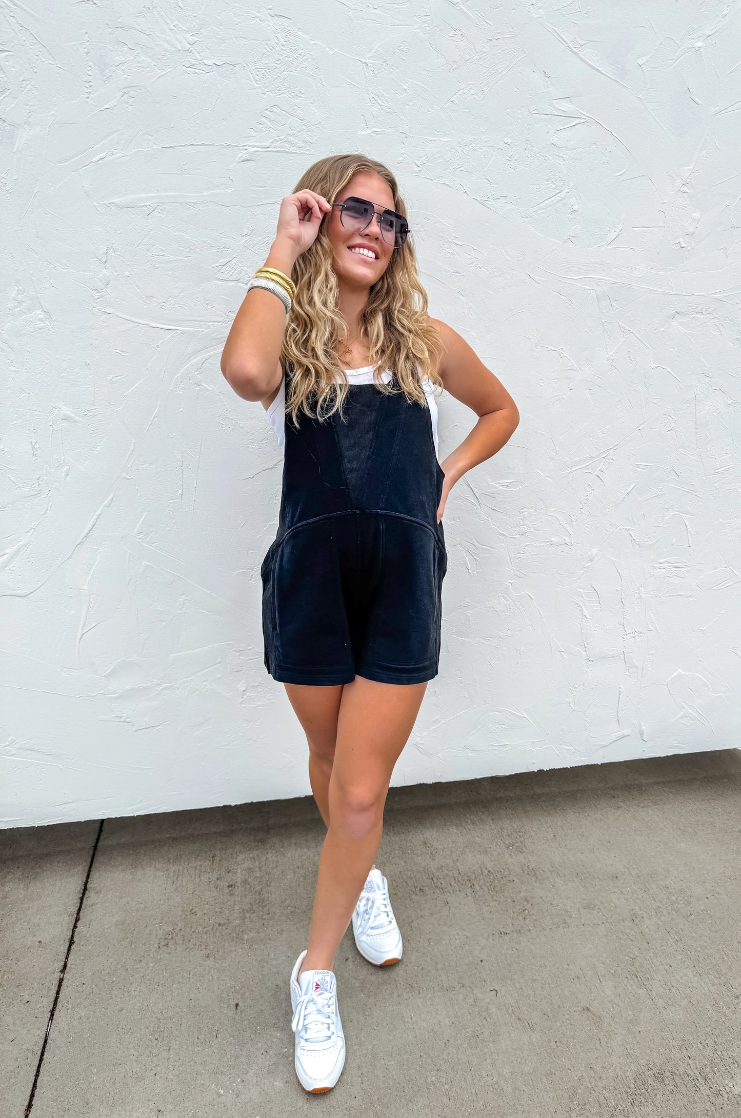 Beach, Please! Stone Washed Romper RTS