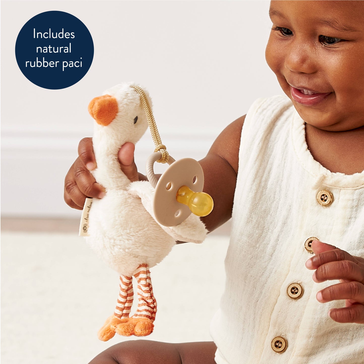 Itzy Bitzy Pal Natural Rubber Pacifier & Plush