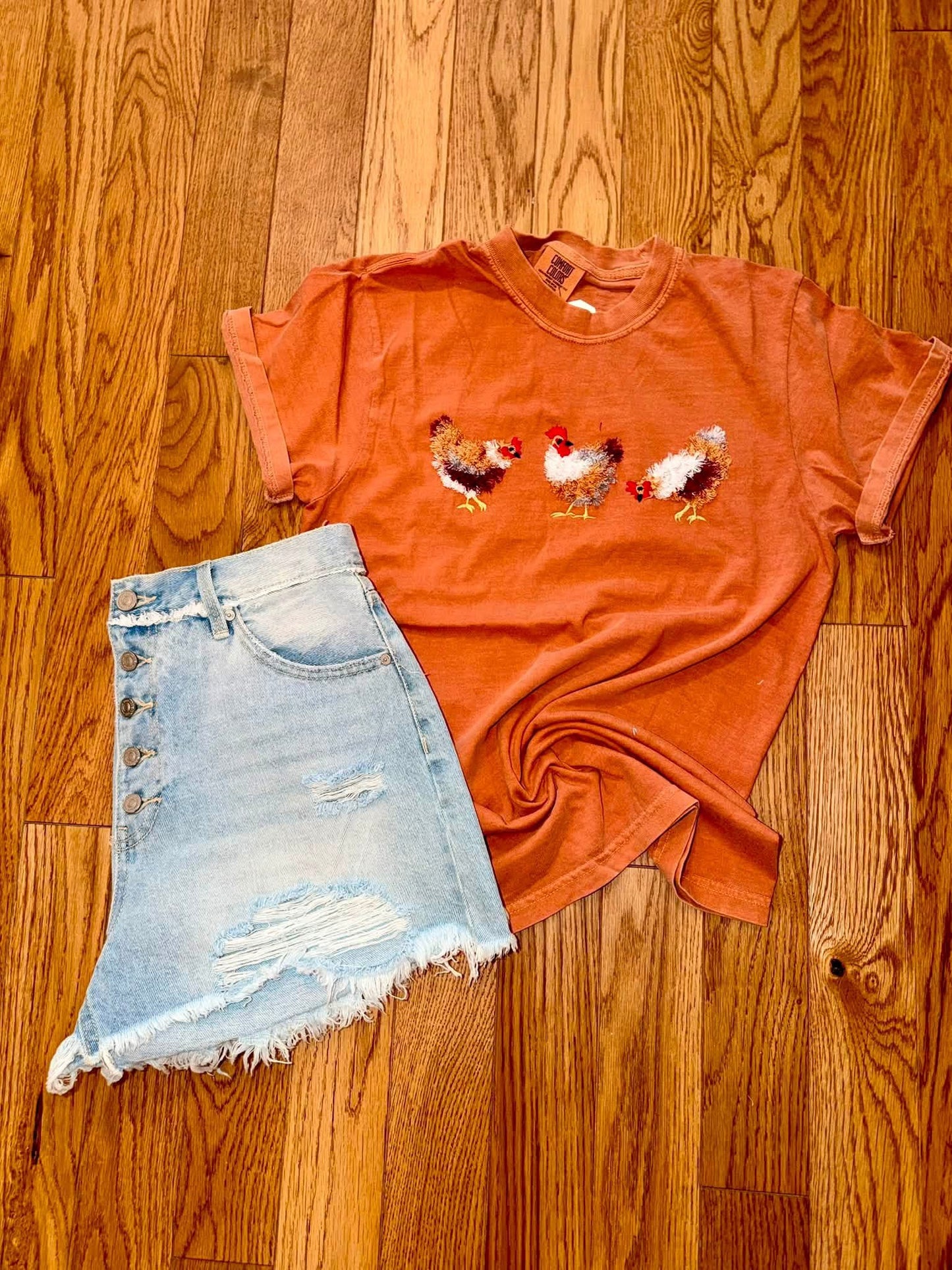 Shreddie Embroidered Chicken Tee