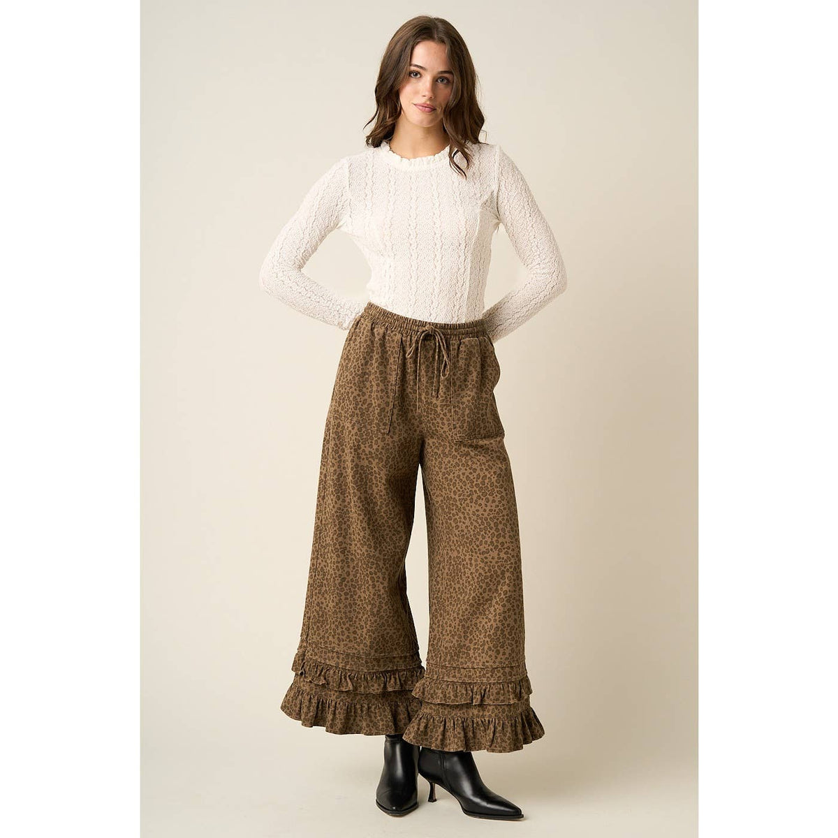 Yaya Textured Long Sleeve Top