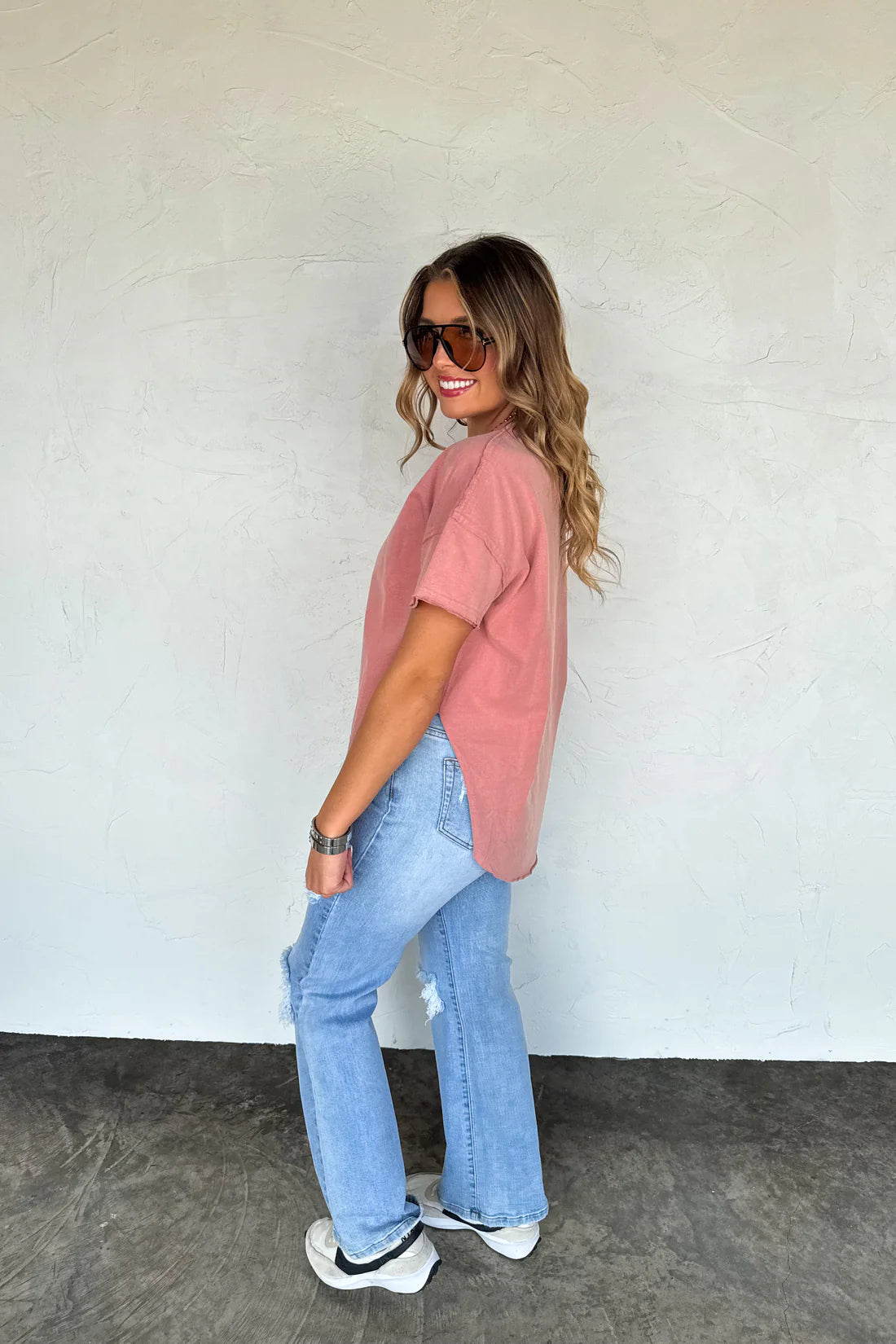 Mauve Boyfriend Tee RTS