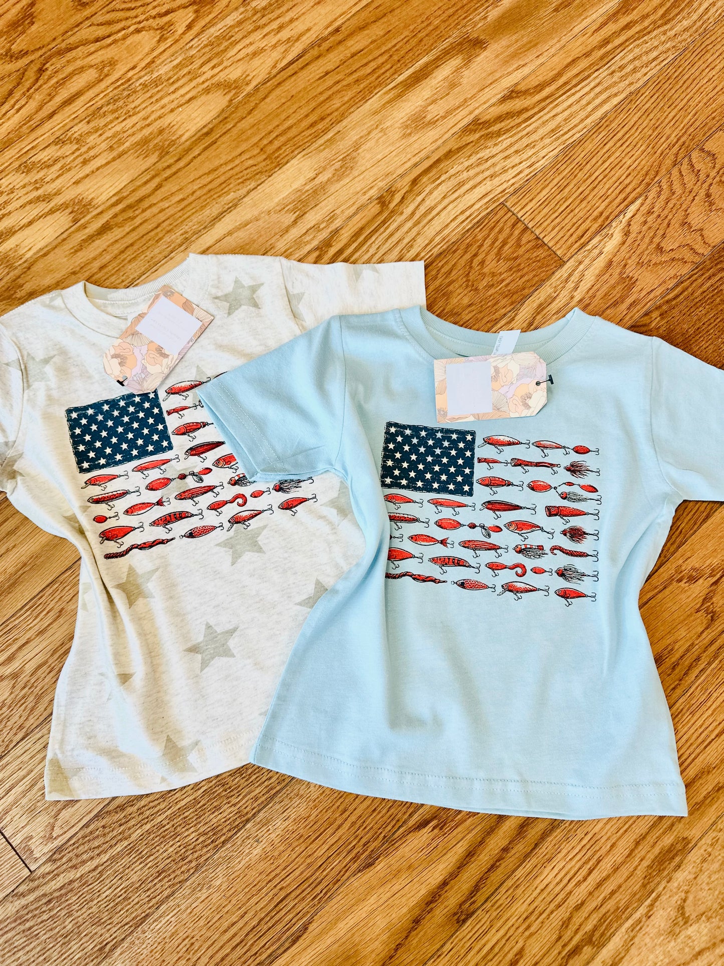 American Flag Fishing Lures Tee