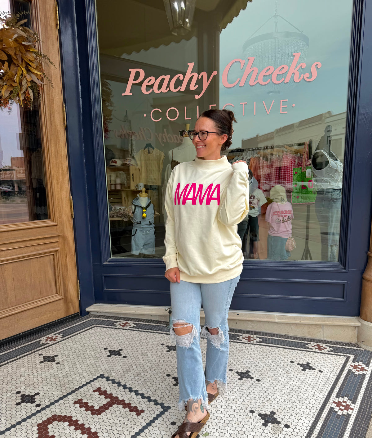 Mama Mock Neck In Ivory