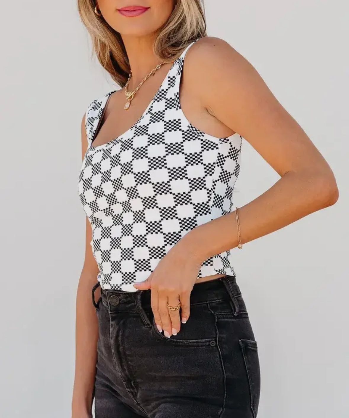 Checkered Crop Tank RTS