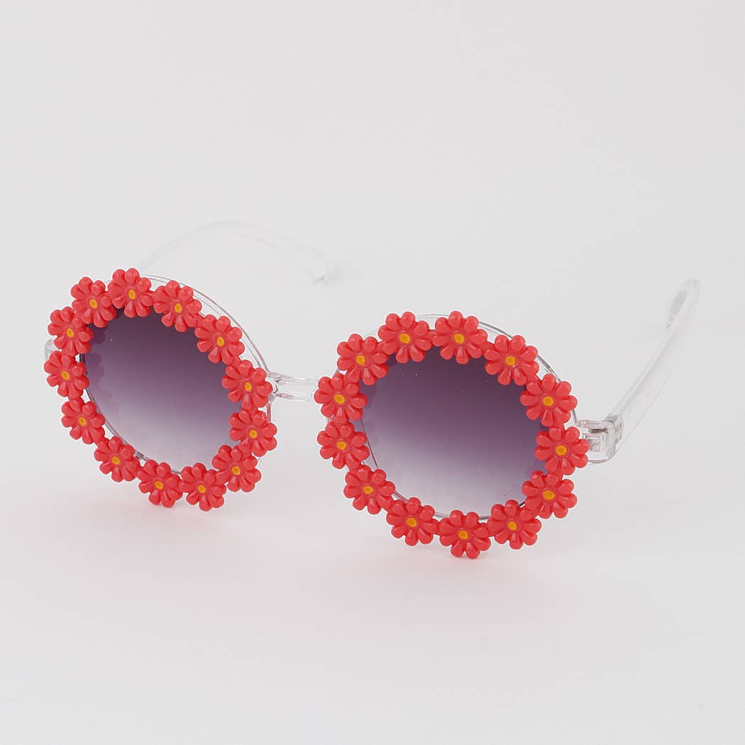 Girlie Retro Flower Sunglasses