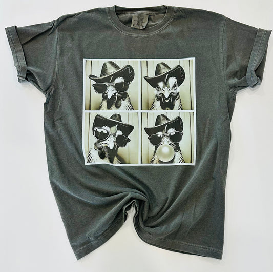 Chicken Mugshot Collage Tee - Kids