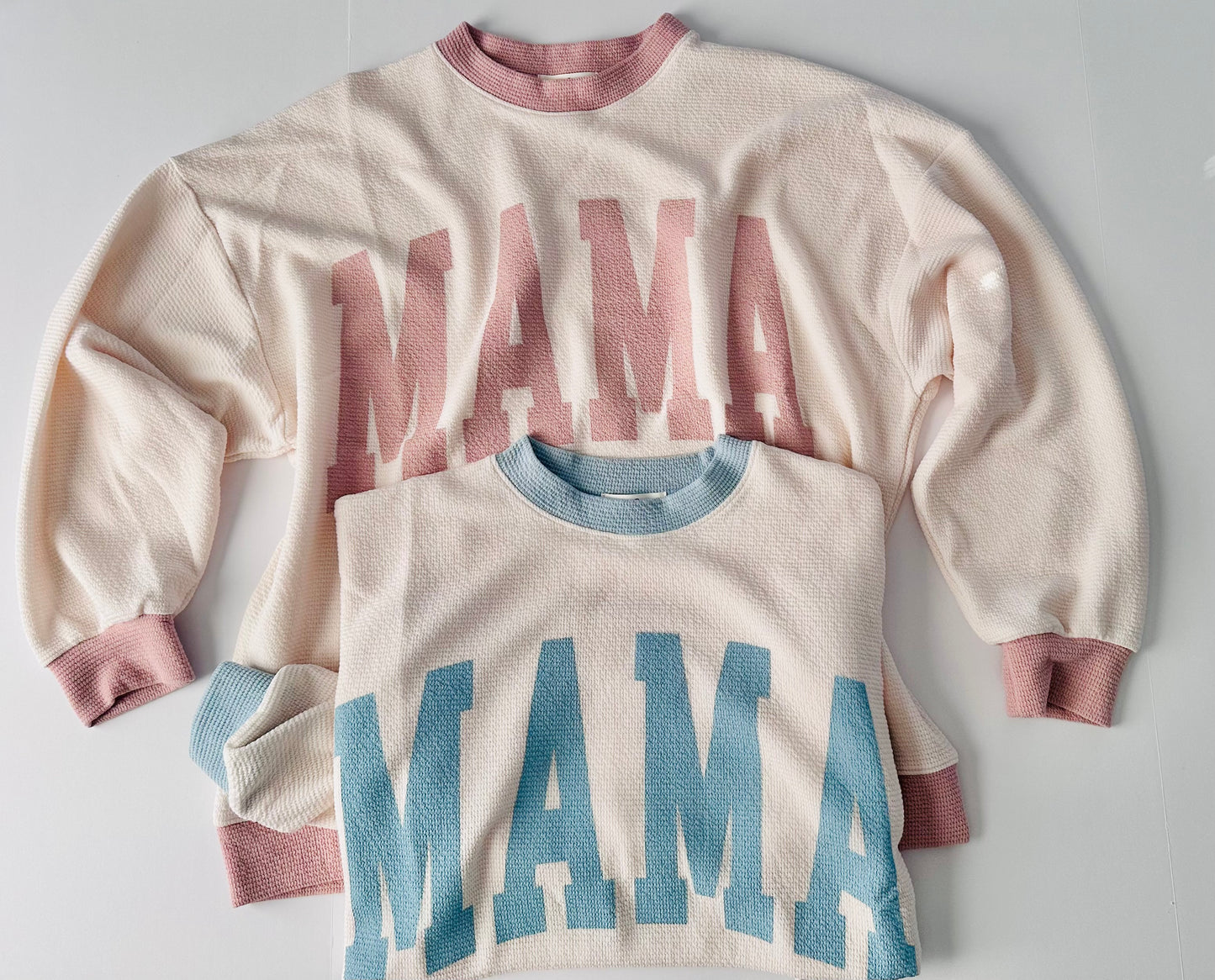 Mama Mauve Knit Colorblock Pullover RTS