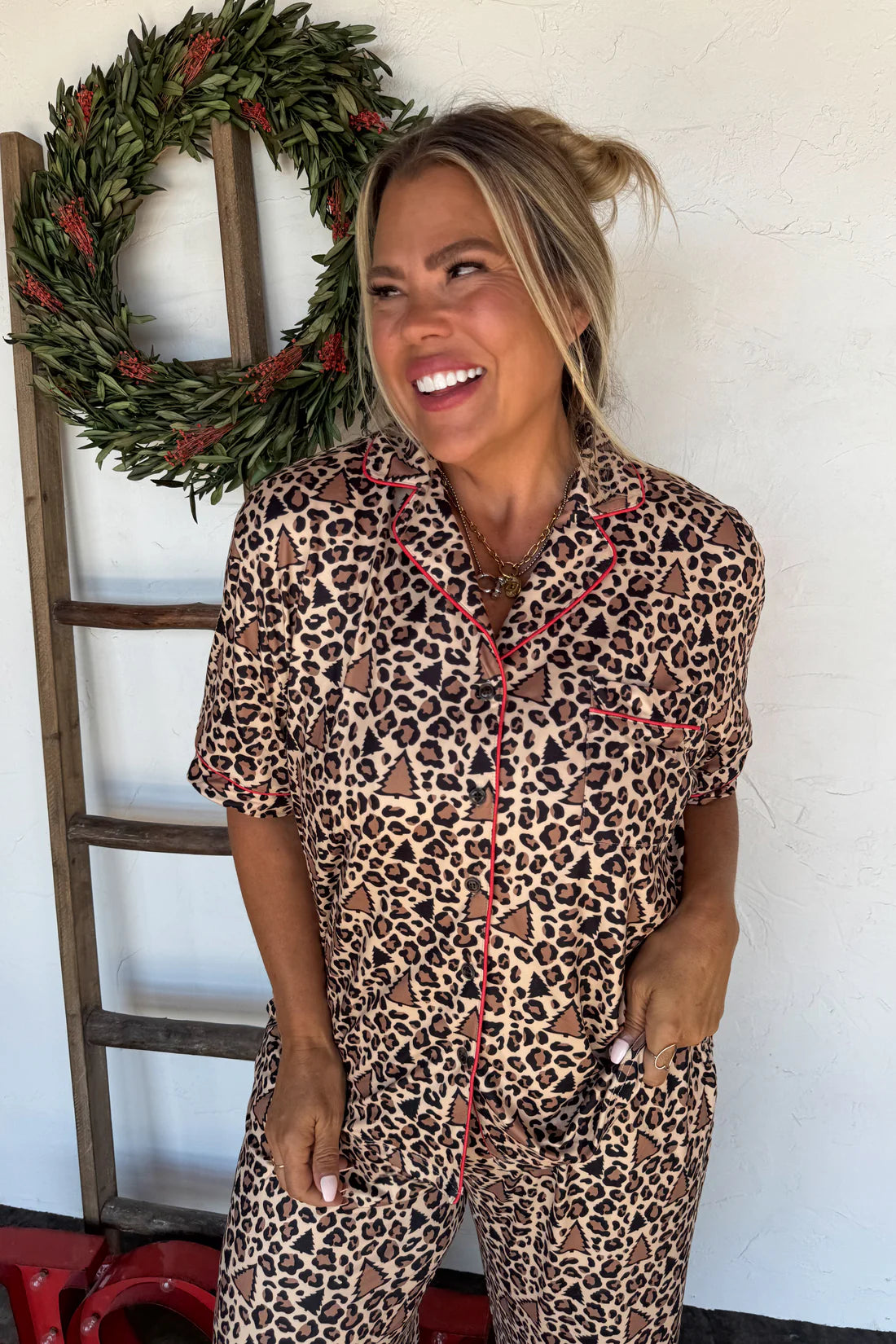 Spotted Leopard Tree’s Luxe PJ Set PreO