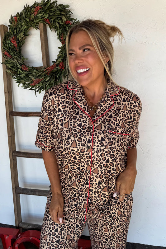 Spotted Leopard Tree’s Luxe PJ Set PreO