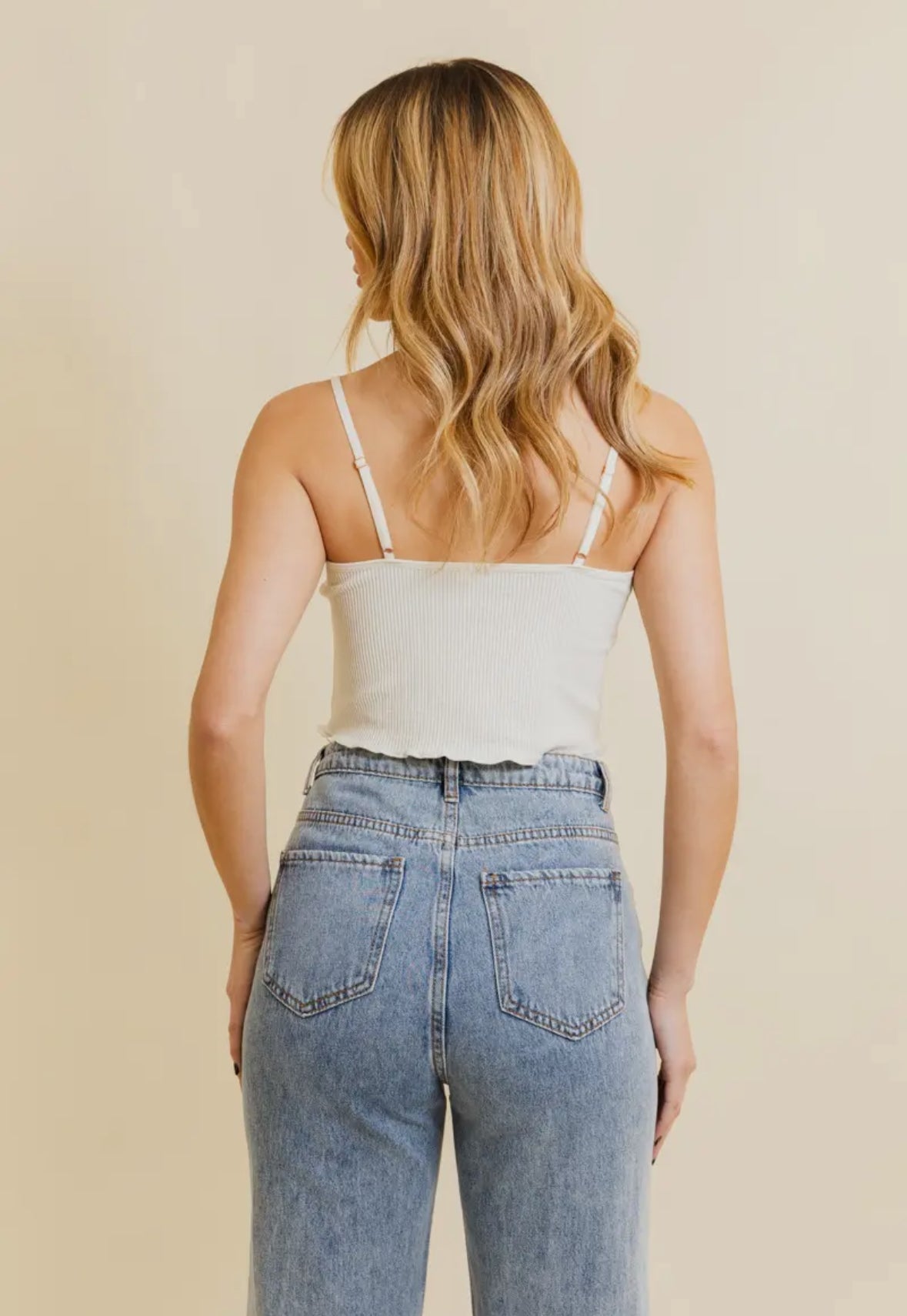 Daisy Embroidered Brami w/Lettuce Hem