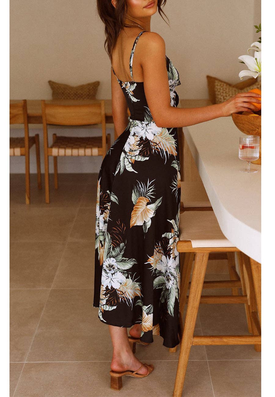 Hawaiian Tropics Cutout Dress