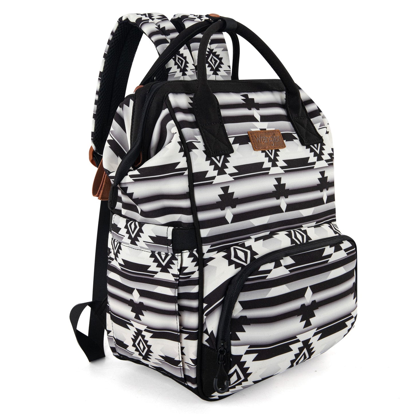 Aztec B+W Wrangler Bag / Diaper Bag - Yellow Interior