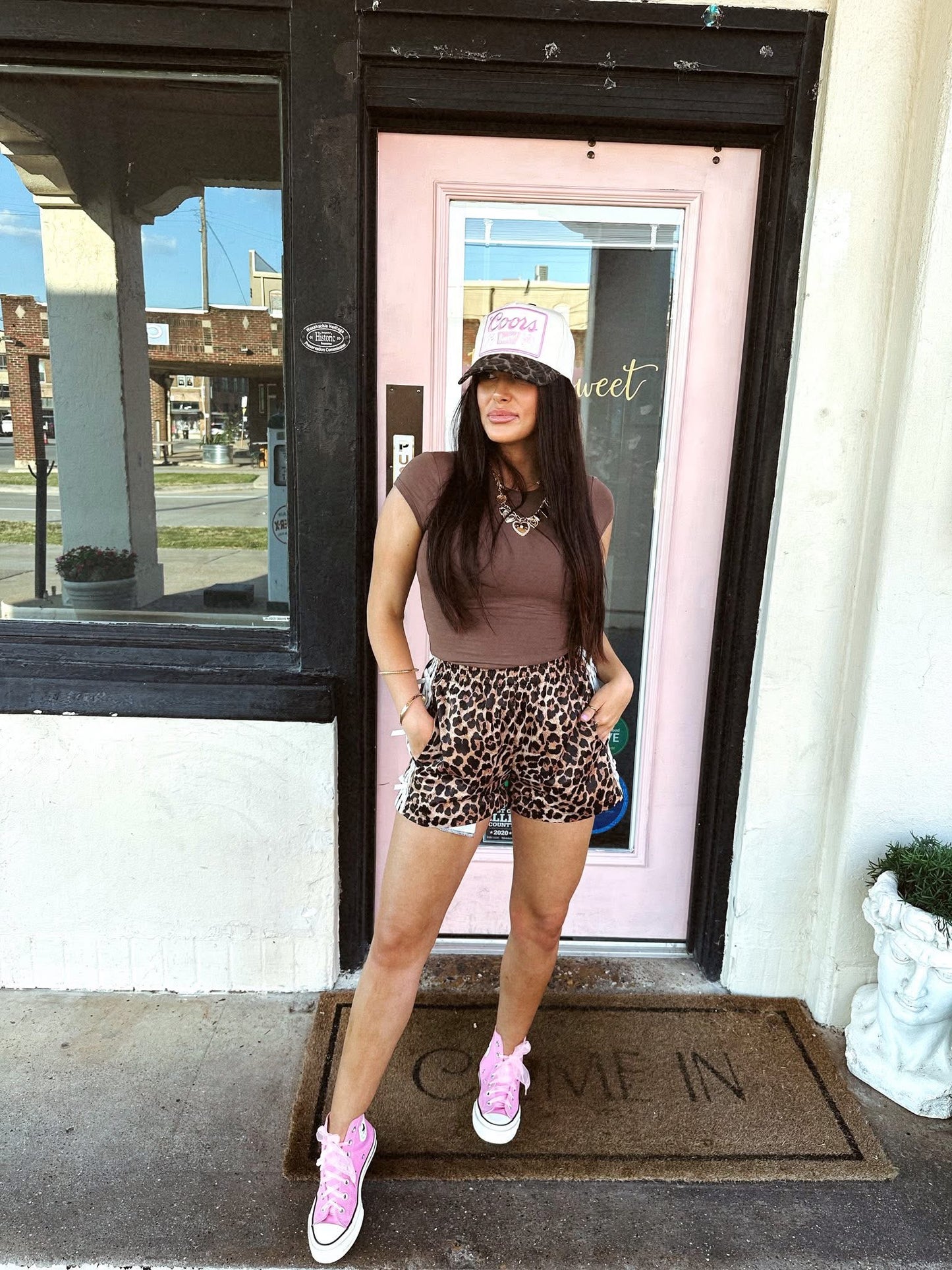 Lilly Leopard Bowknot Shorts PRECLAIM