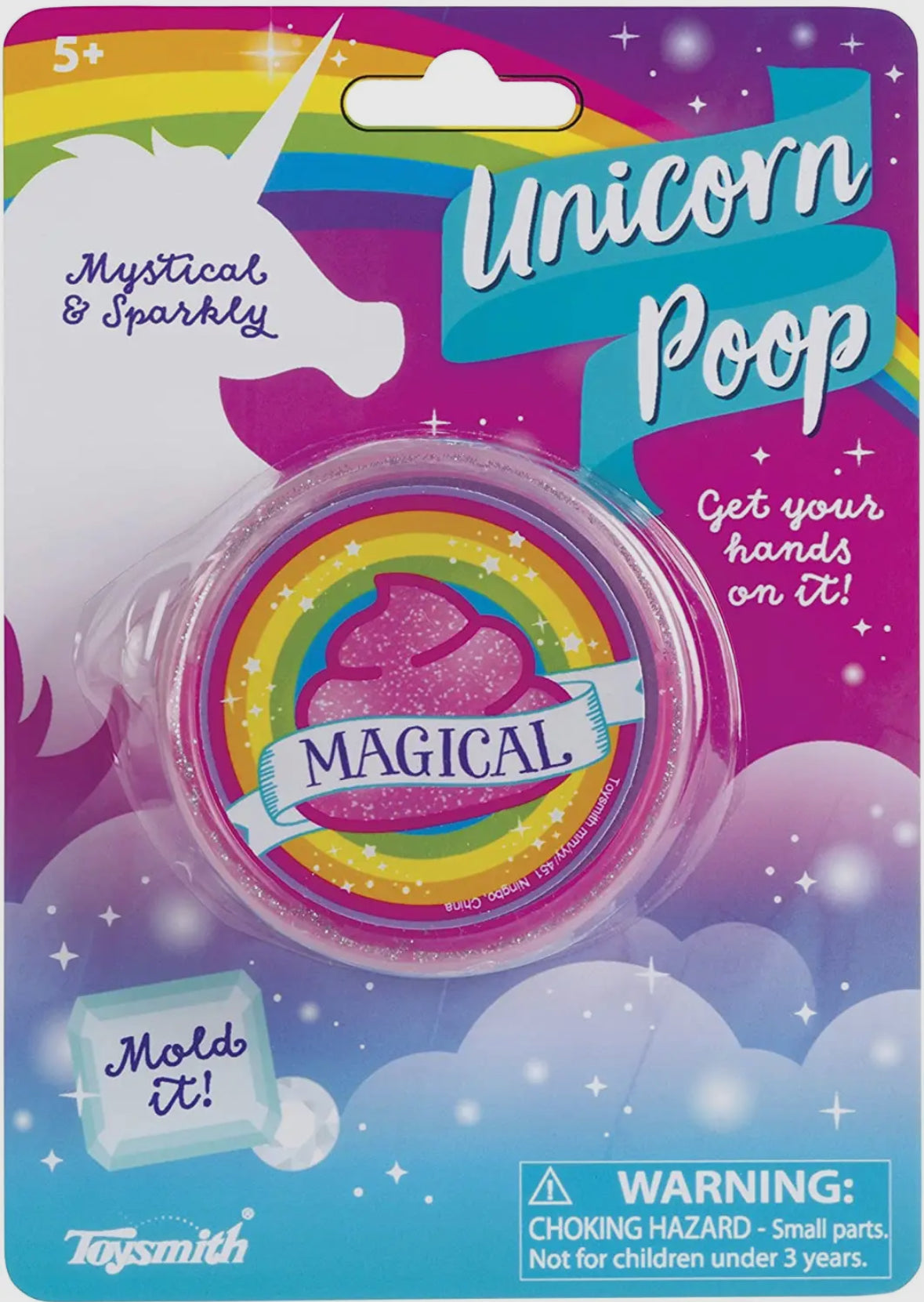Unicorn Poop - Reusable Glittery Pink Putty Poop