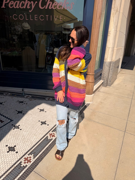 Reading Rainbow Long Cardigan