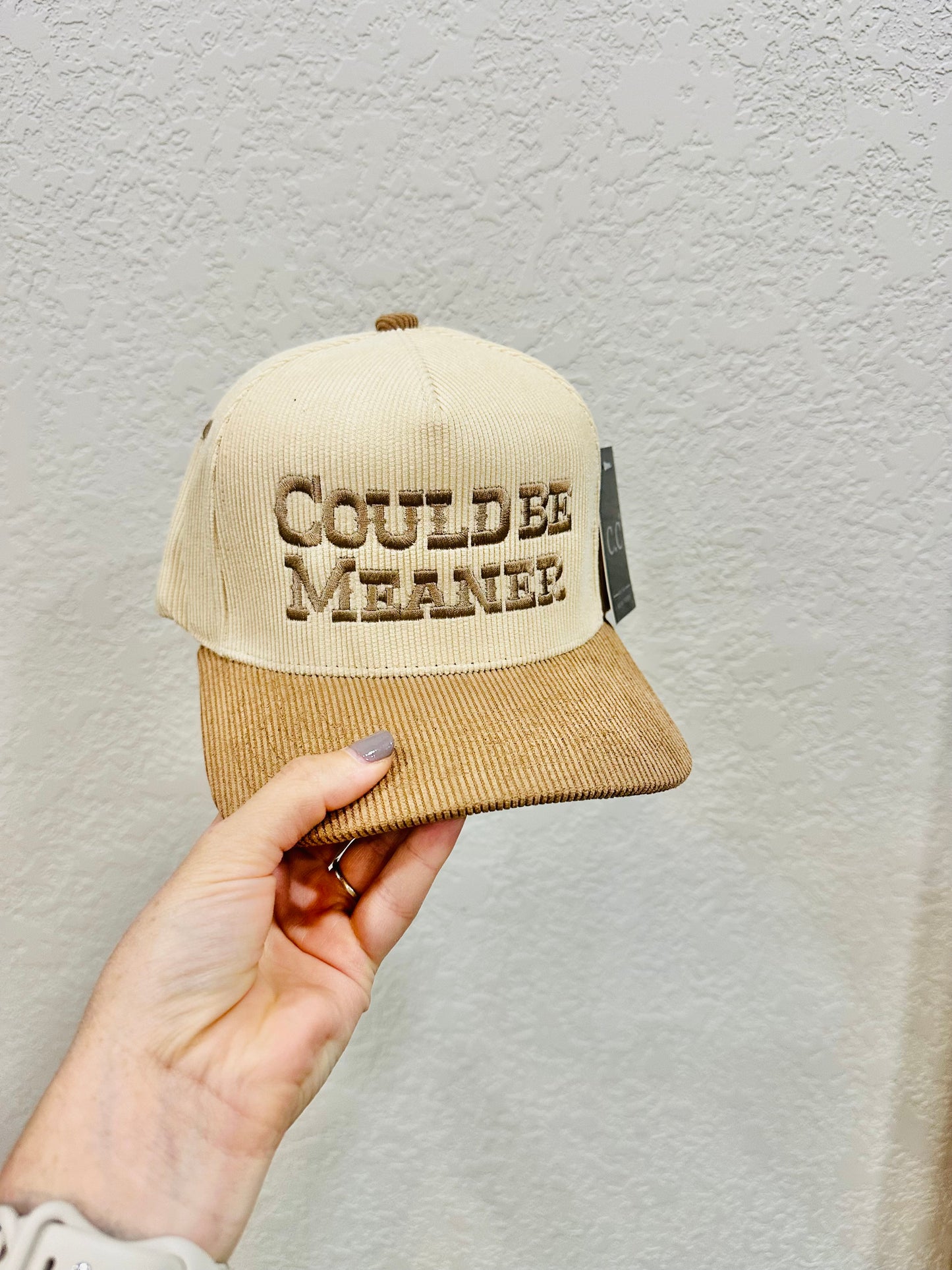 Could Be Meaner Corduroy Embroidered Hat RTS