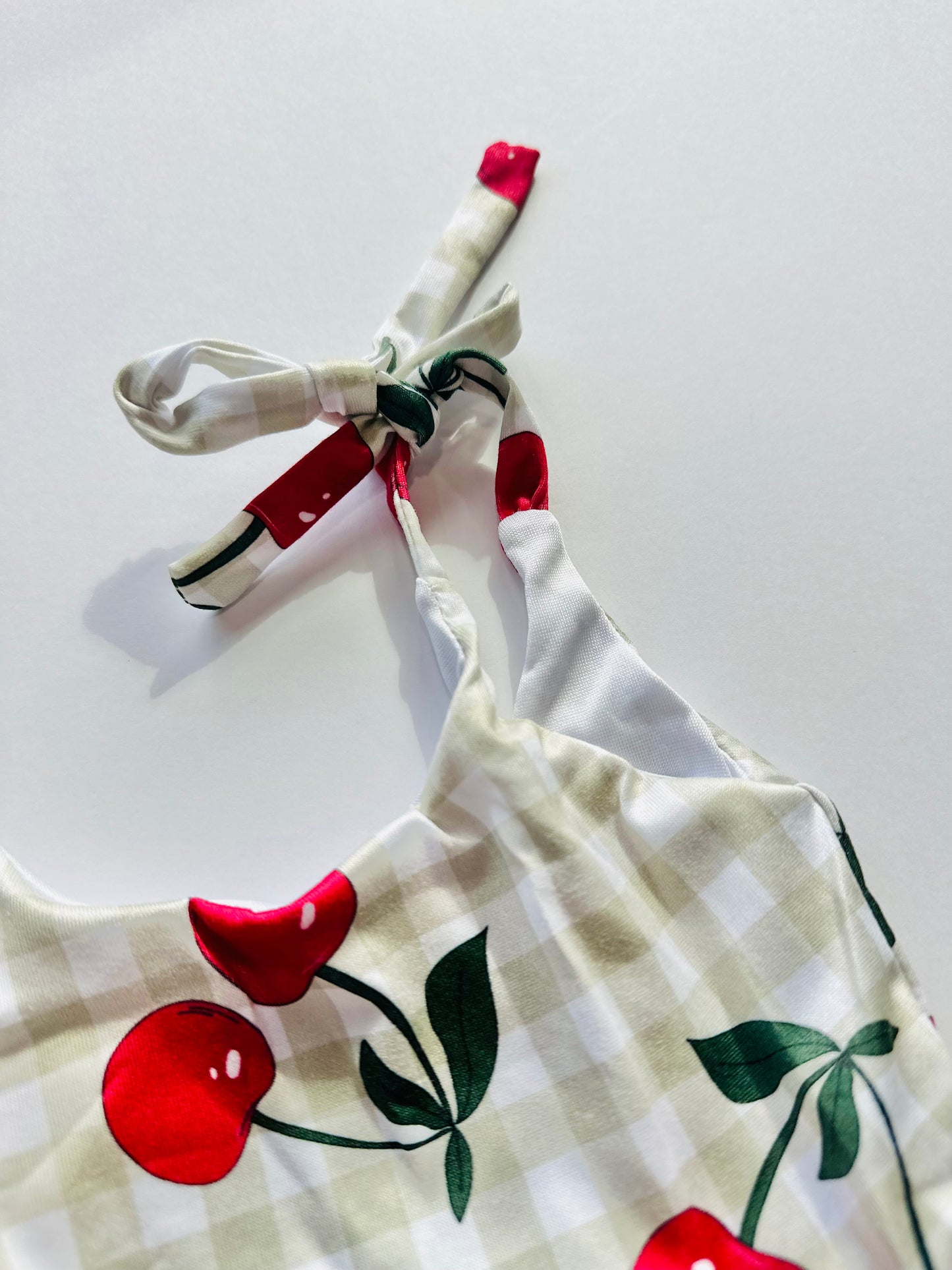 Tie Top Cherry Peplum RTS