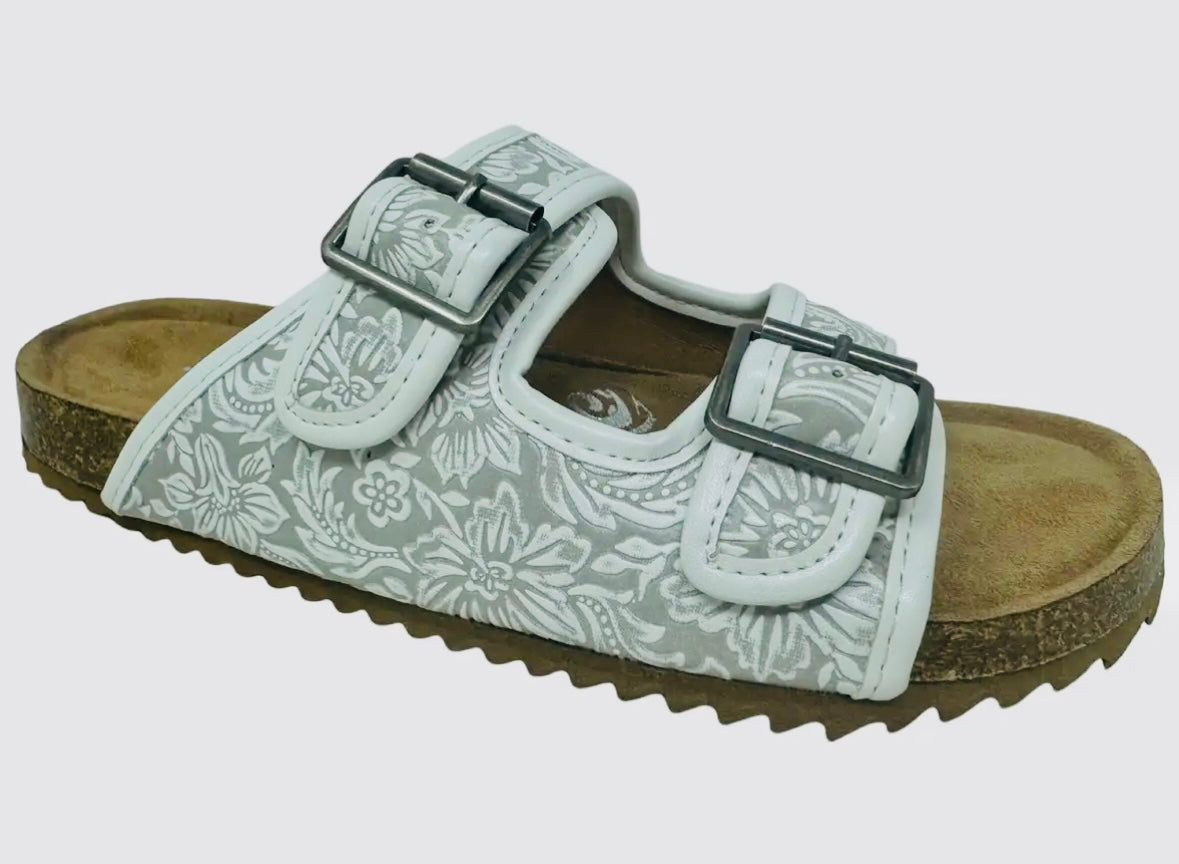 Tambra Viral Tooled Double Buckle Slides