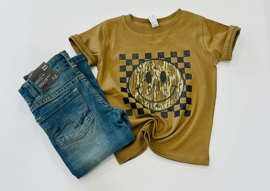 Bottomland Camo Smiley Kids // Adult Tee