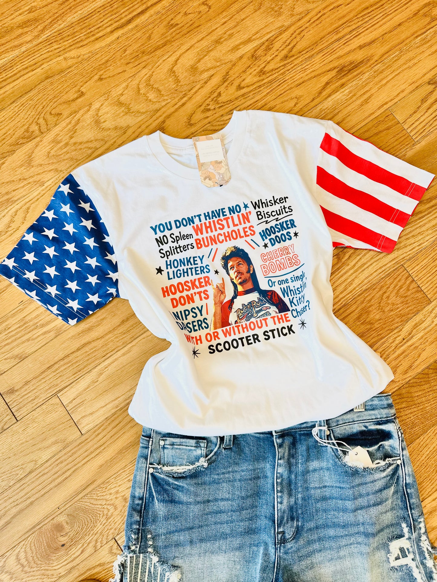 Joe Dirt Stars & Stripes Sleeves Tee