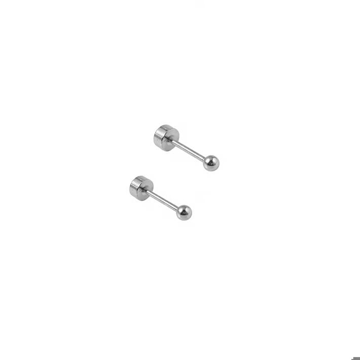 Micro Evelyn Silver Stud Earrings Screwback