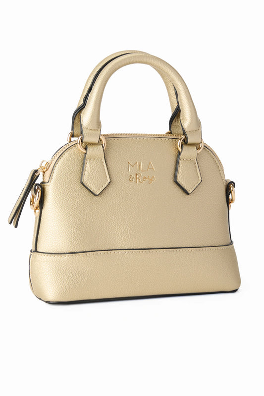 Girls Mini Gold Metallic Crossbody Purse