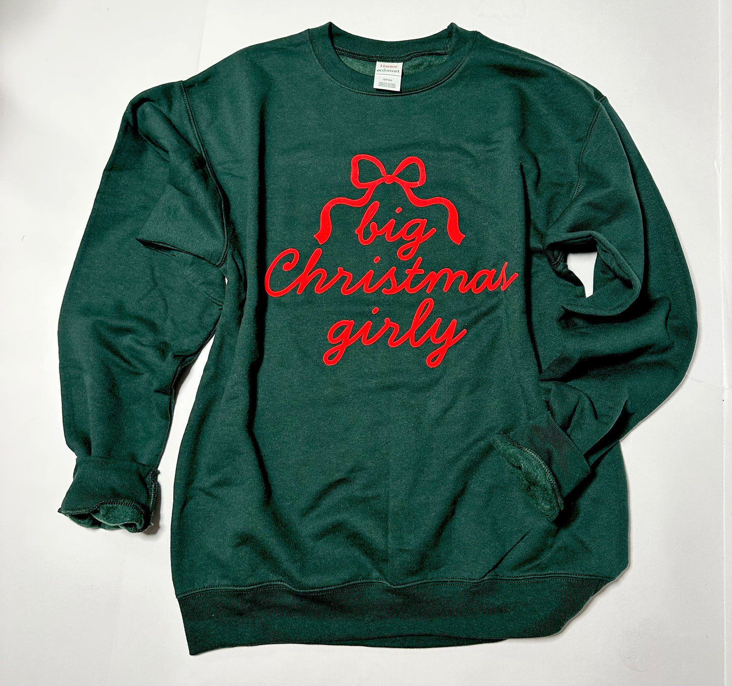 Big Christmas Girly PUFF Print Crew RTS