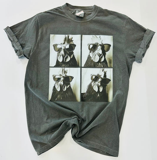 Chicken Mugshot Collage Tee - Kids