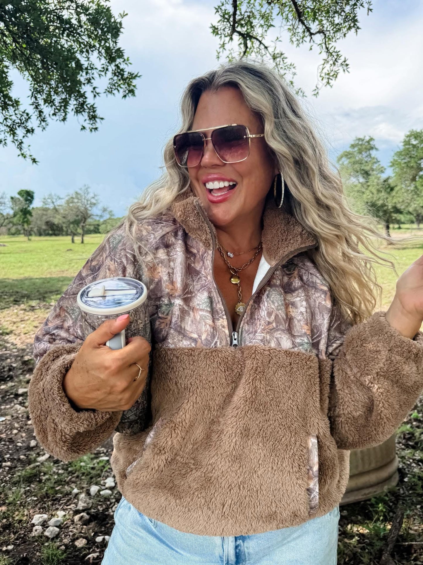 Dara Sherpa Camo Pullover RTS