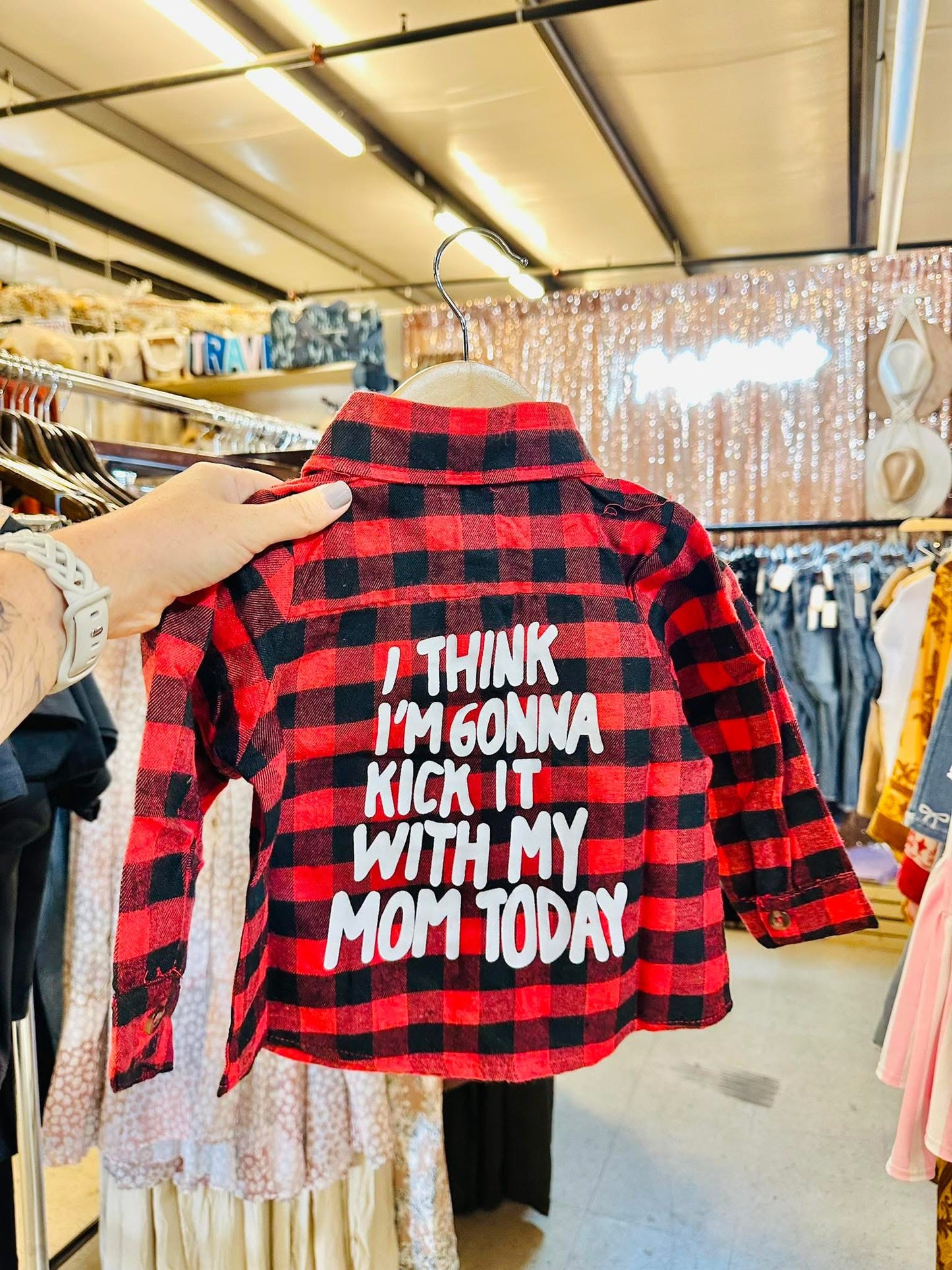 Kick It With My Mom Flannel RTS