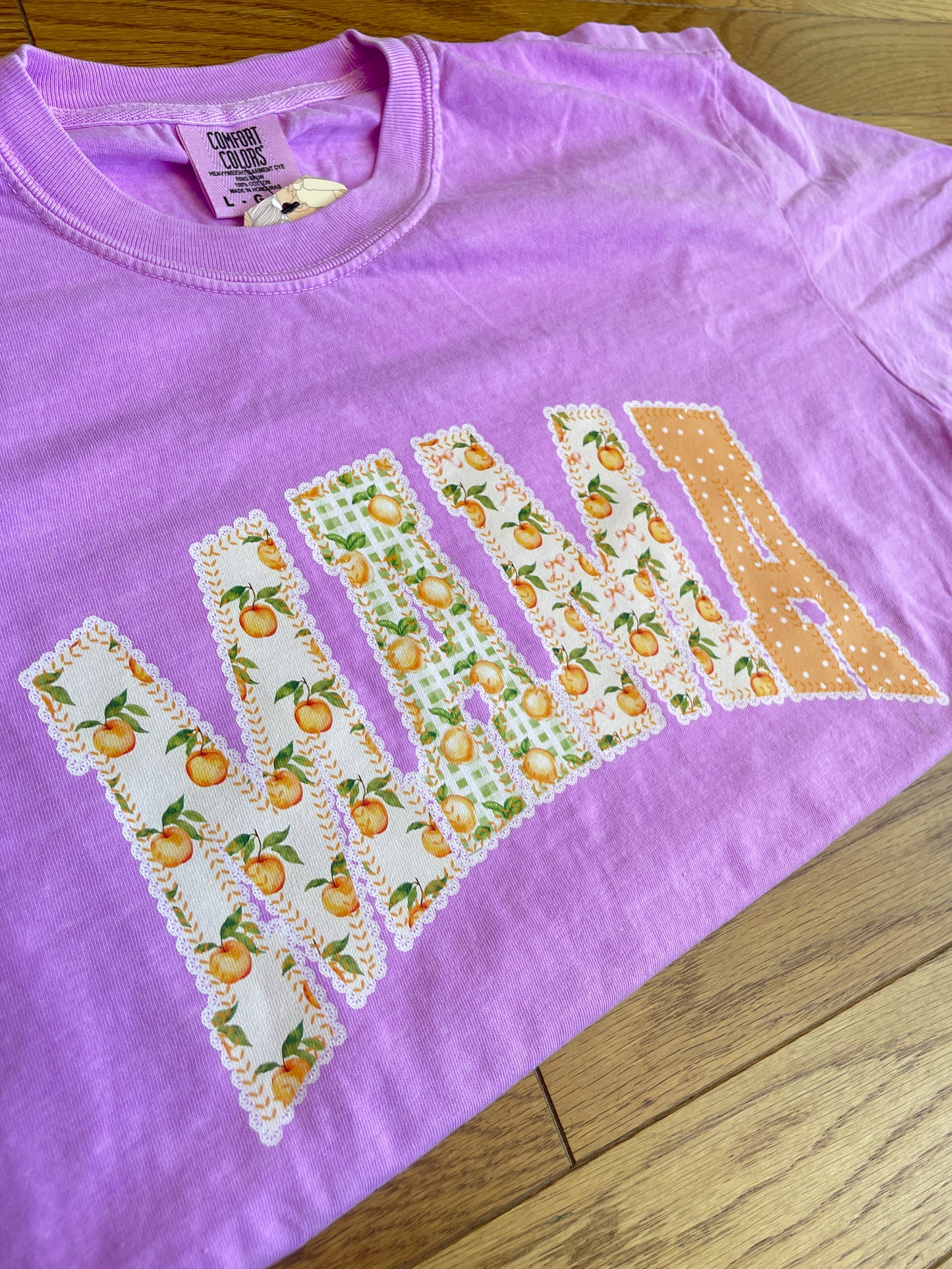 Hot Purple Peach Mama Tee