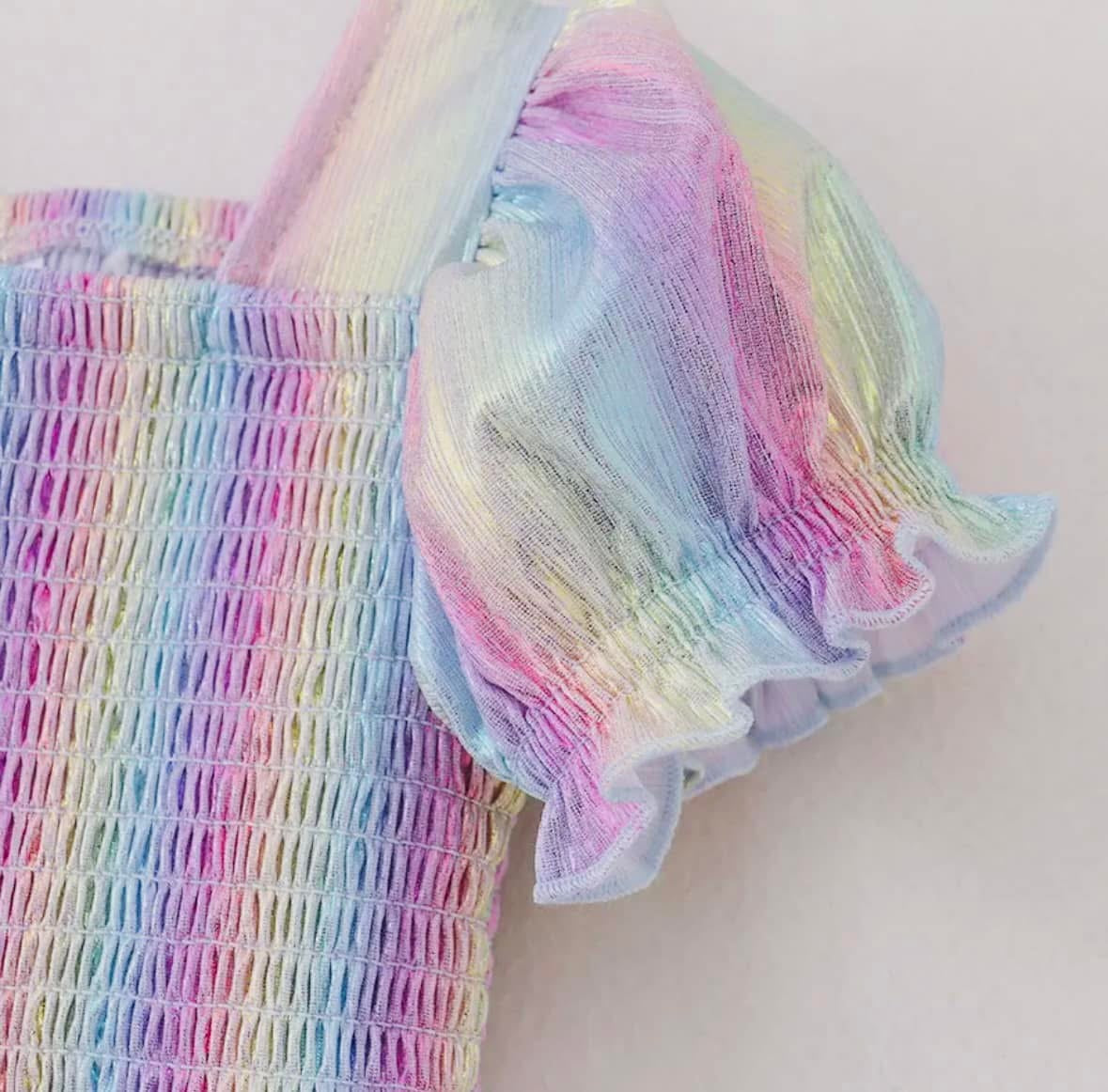 Smocked Mermaid Shimmer Dress RTS