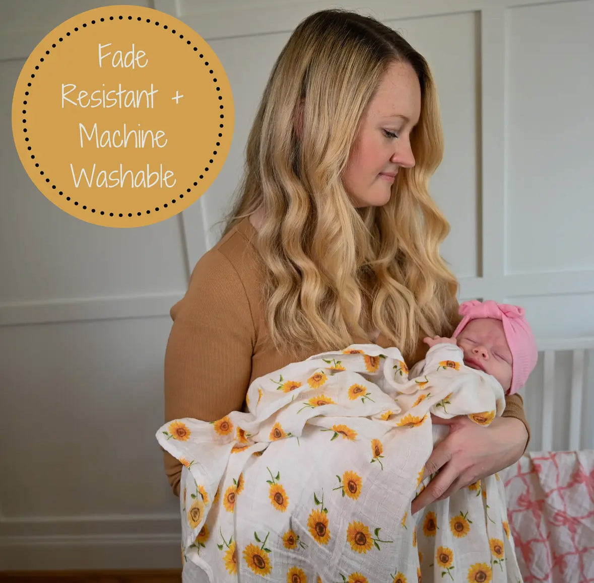 Sunflower Swaddle Blanket