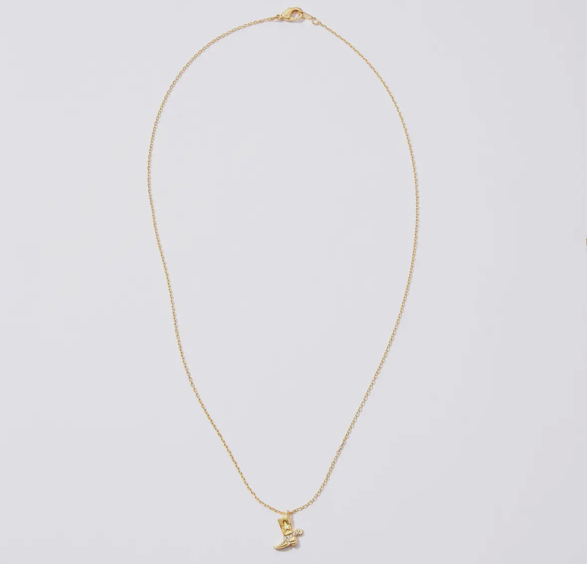 Cowboy Boot + Spur Charm Necklace RTS
